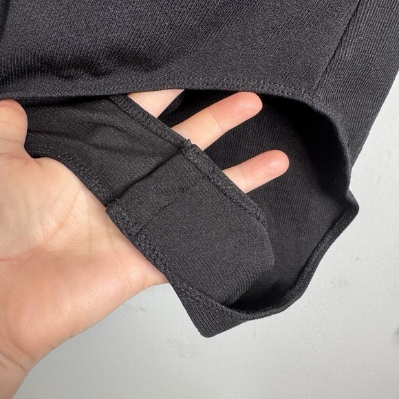 Topshop Cut Out vneck long sleeve bodysuit Ladies ASOS medium 8 10 Black NWT - Picture 5 of 6